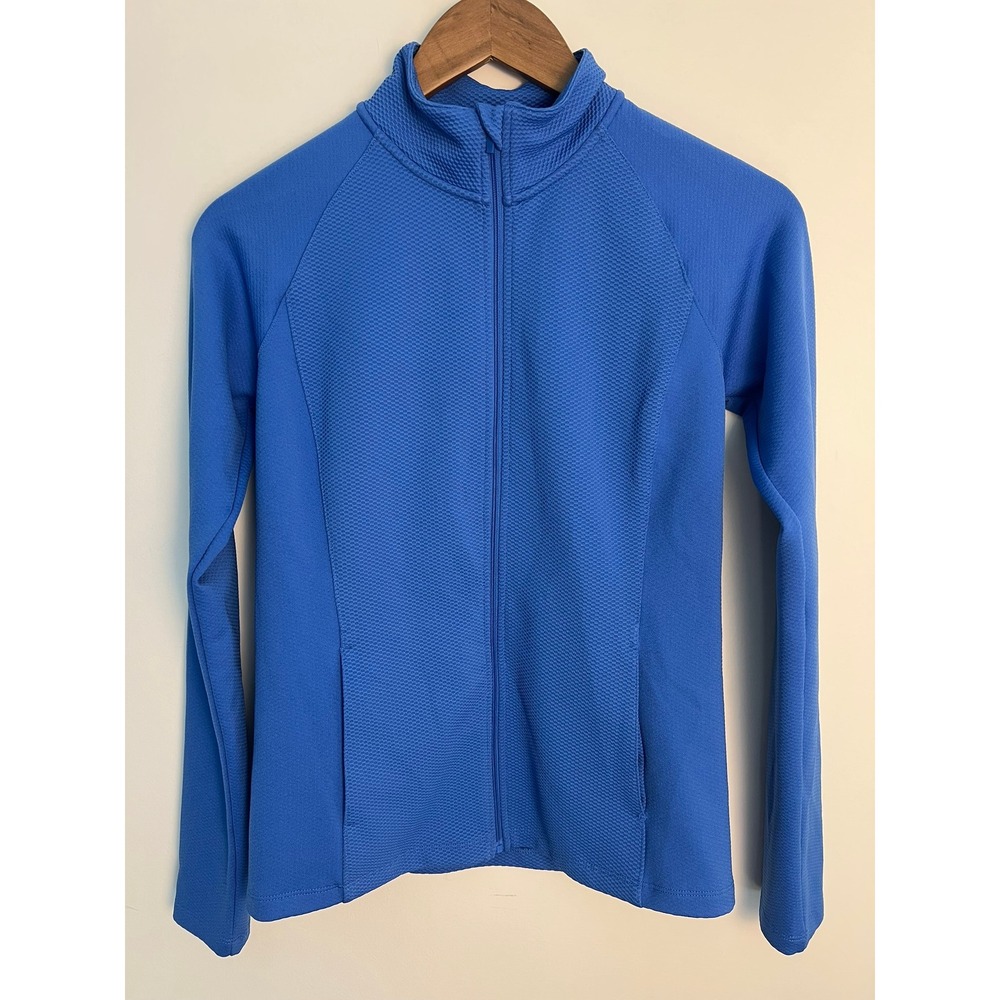 Lady Hagen WM XS Blue Full Zip Textured Golf Jacket Mock Neck Sports Athleisure‎